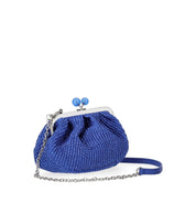 MAX MARA WEEKEND PASTICCINO PALMAS SMALL BLUE CLUTCH BAG