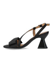 GANNI SATIN BLACK HEELED SANDAL