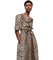 GANNI ANIMALIER MIDI KLEID