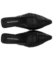 HALMANERA FOLD BLACK SLINGBACK BALLET FLAT SHOE