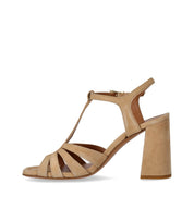 GUGLIELMO ROTTA JERSEY BEIGE HEELED SANDAL