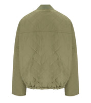 BARBOUR EMLYN DUSKY GREEN GEWATTEERDE BOMBER JAS