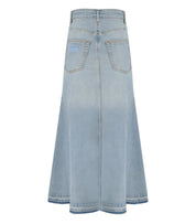 GANNI LIGHT BLUE DENIM SKIRT