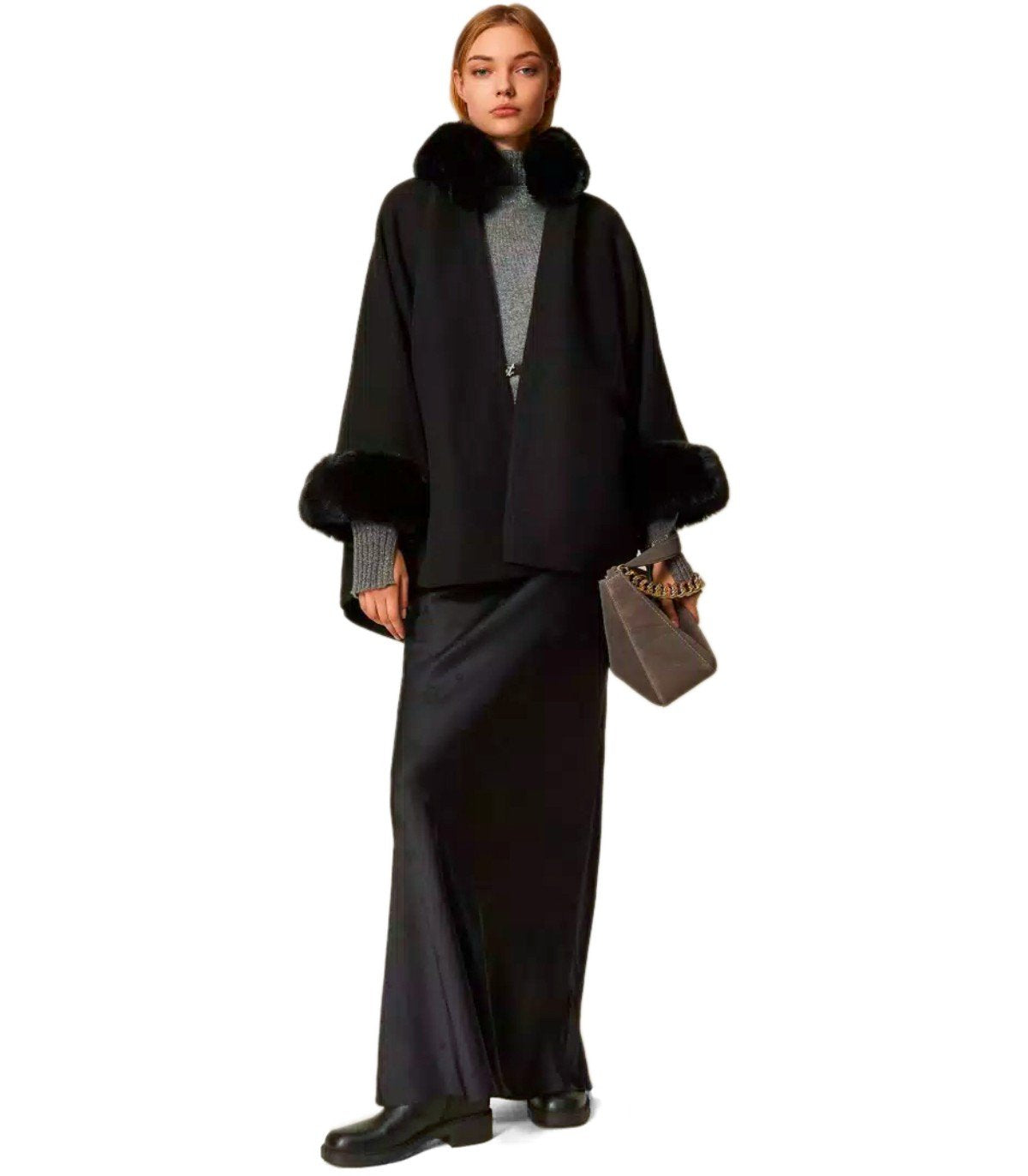 TWINSET BLACK CAPE