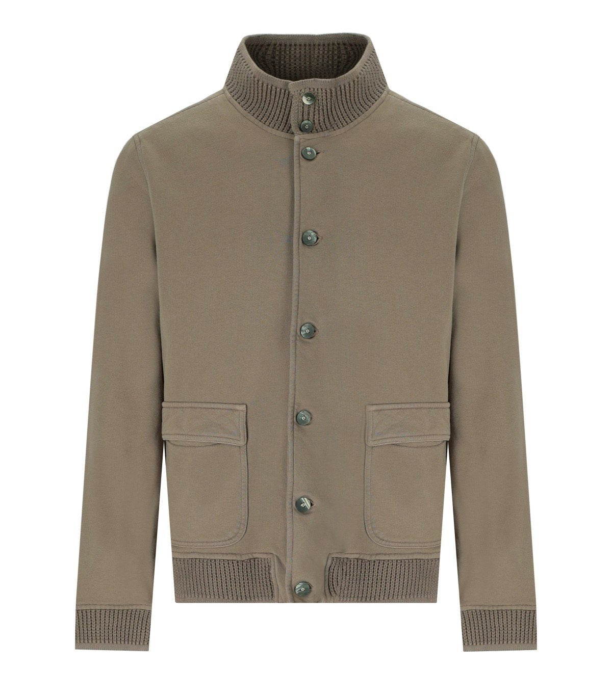 H953 MUD KNITTED BOMBER JACKET