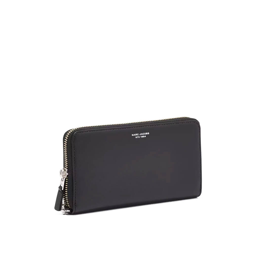 MARC JACOBS THE SLIM 84 CONTINENTAL BLACK WALLET