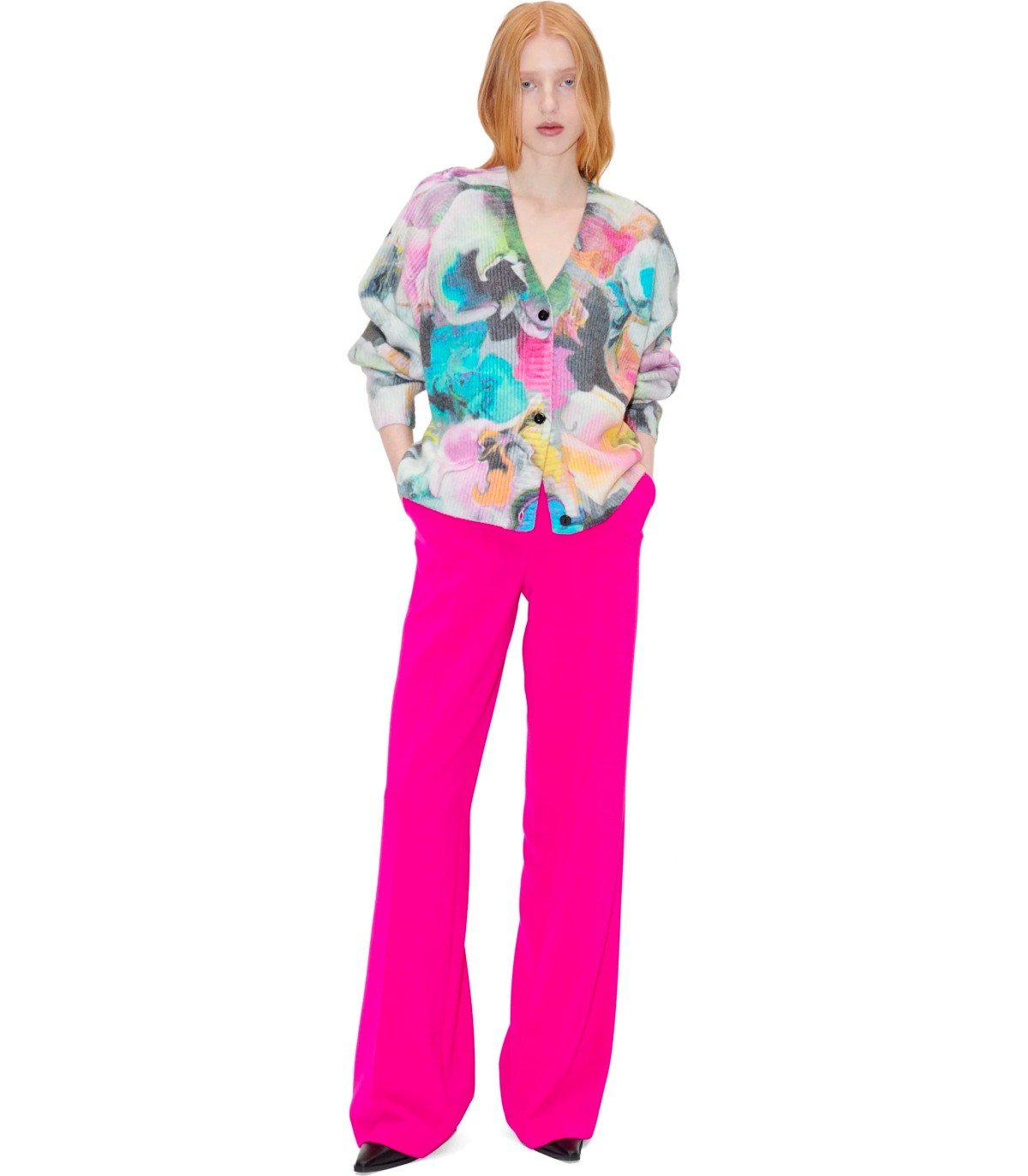 STINE GOYA TIMO FUCHSIA WIDE LEG PANTS