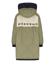 PIUMINO REVERSIBILE CON CAPPUCCIO ANFORA BLU MAX MARA WEEKEND