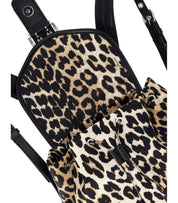 GANNI BUCKY ANIMALIER SMALL BACKPACK