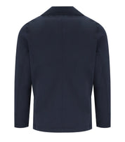 H953 NAVY BLUE KNITTED PEACOAT