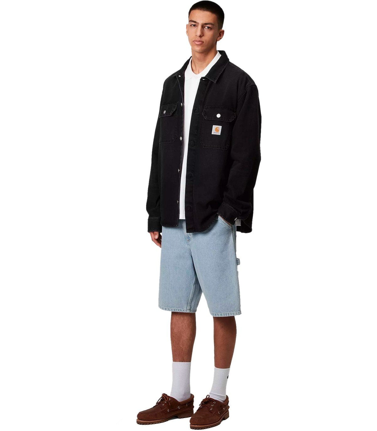 BERMUDA SINGLE KNEE AZZURRO CARHARTT WIP
