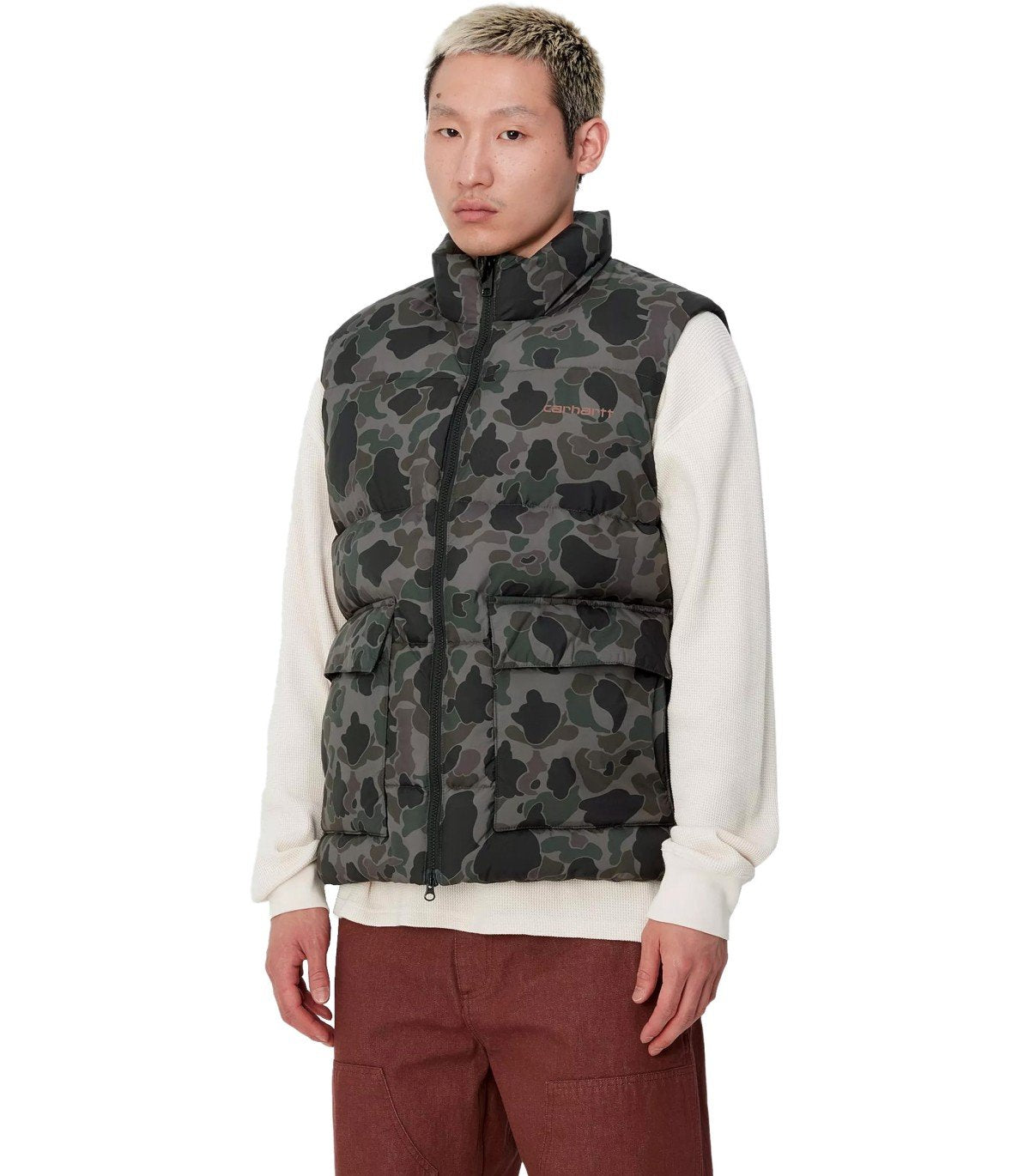 CARHARTT WIP SPRINGFIELD CAMO DUCK GREY VEST