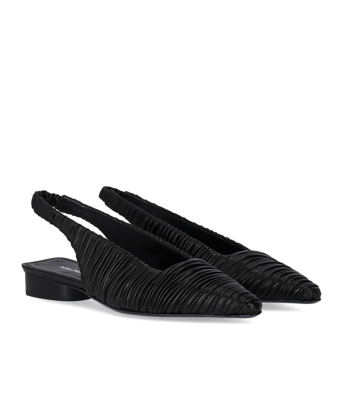 HALMANERA FOLD BLACK SLINGBACK BALLET FLAT SHOE