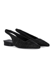 HALMANERA FOLD BLACK SLINGBACK BALLET FLAT SHOE