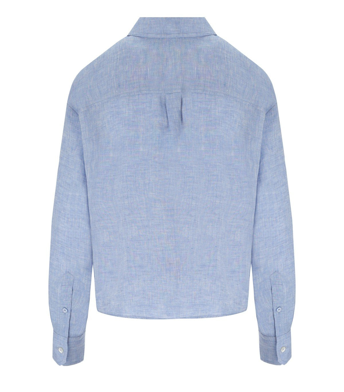 MAX MARA WEEKEND EUREKA LIGHT BLUE CROPPED SHIRT