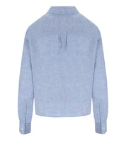 MAX MARA WEEKEND EUREKA LIGHT BLUE CROPPED SHIRT
