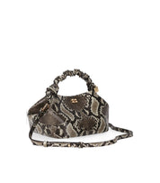 GANNI BOU HANDBAG WITH PYTHON PRINT