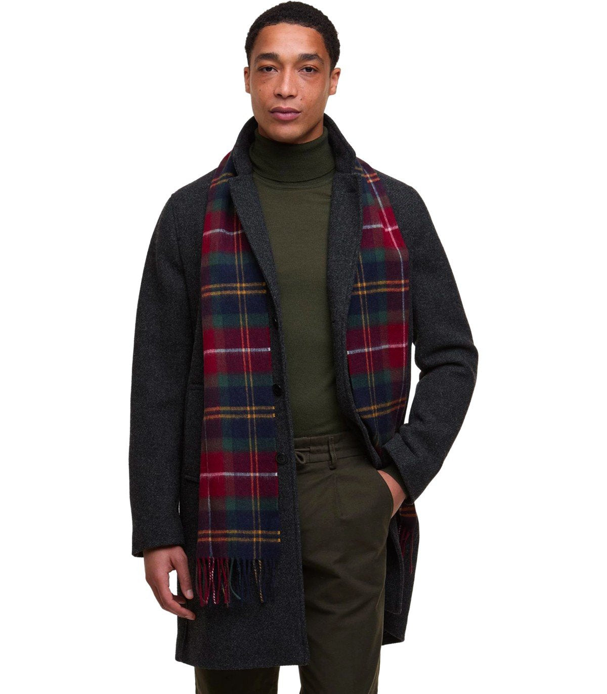 SCIARPA WOOL CASHMERE WINTERBERRY TARTAN  BARBOUR