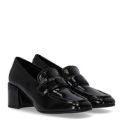HALMANERA GLAZE BLACK HEELED LOAFER