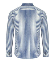 ARCHIVIUM WHITE BLUE LINEN EFFECT SHIRT