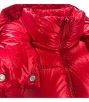 ADD SHINY CORTINA RED HOODED DOWN JACKET