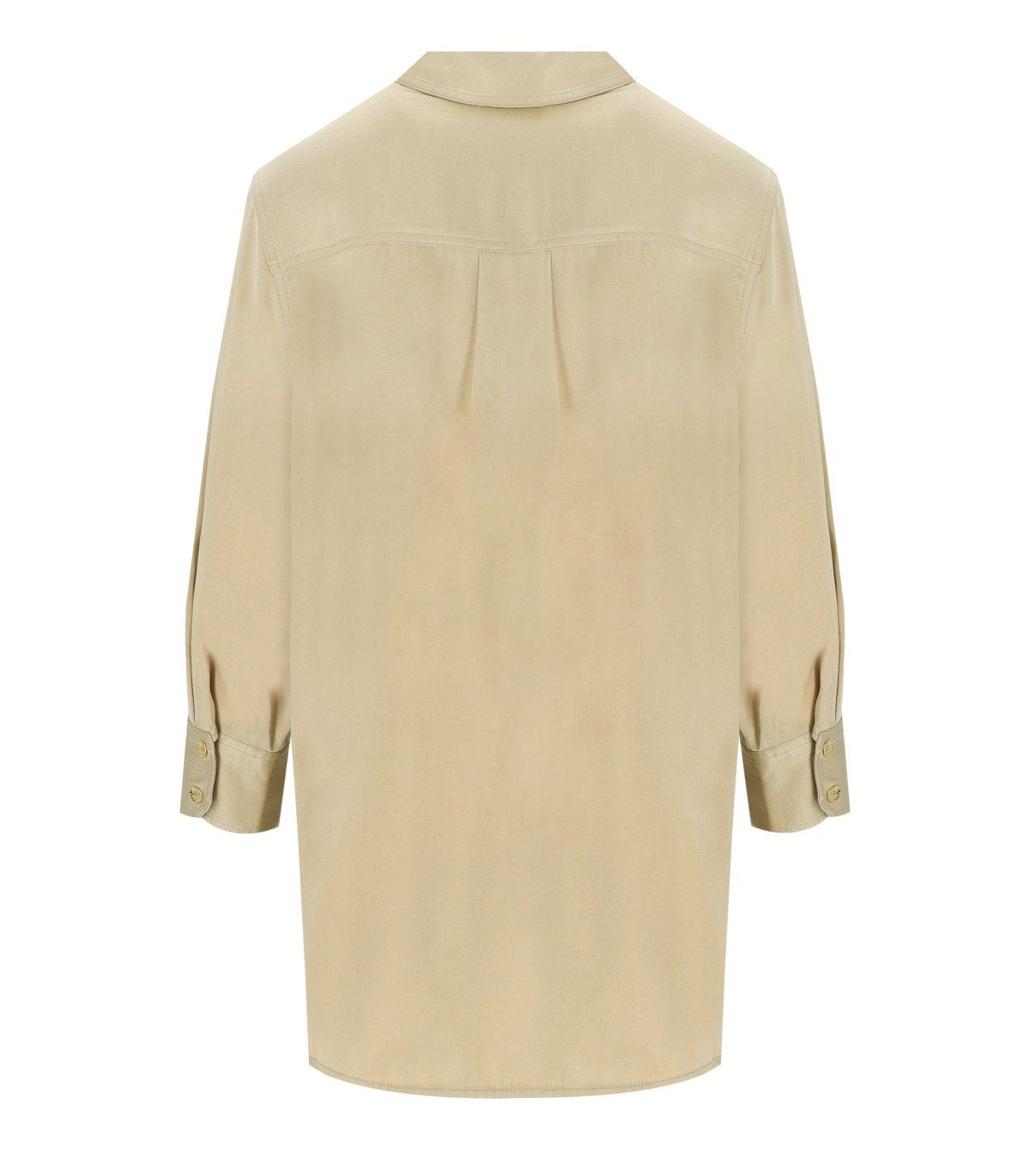 GANNI BEIGE SATIN SHIRT