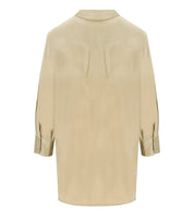 GANNI BEIGE SATIN SHIRT