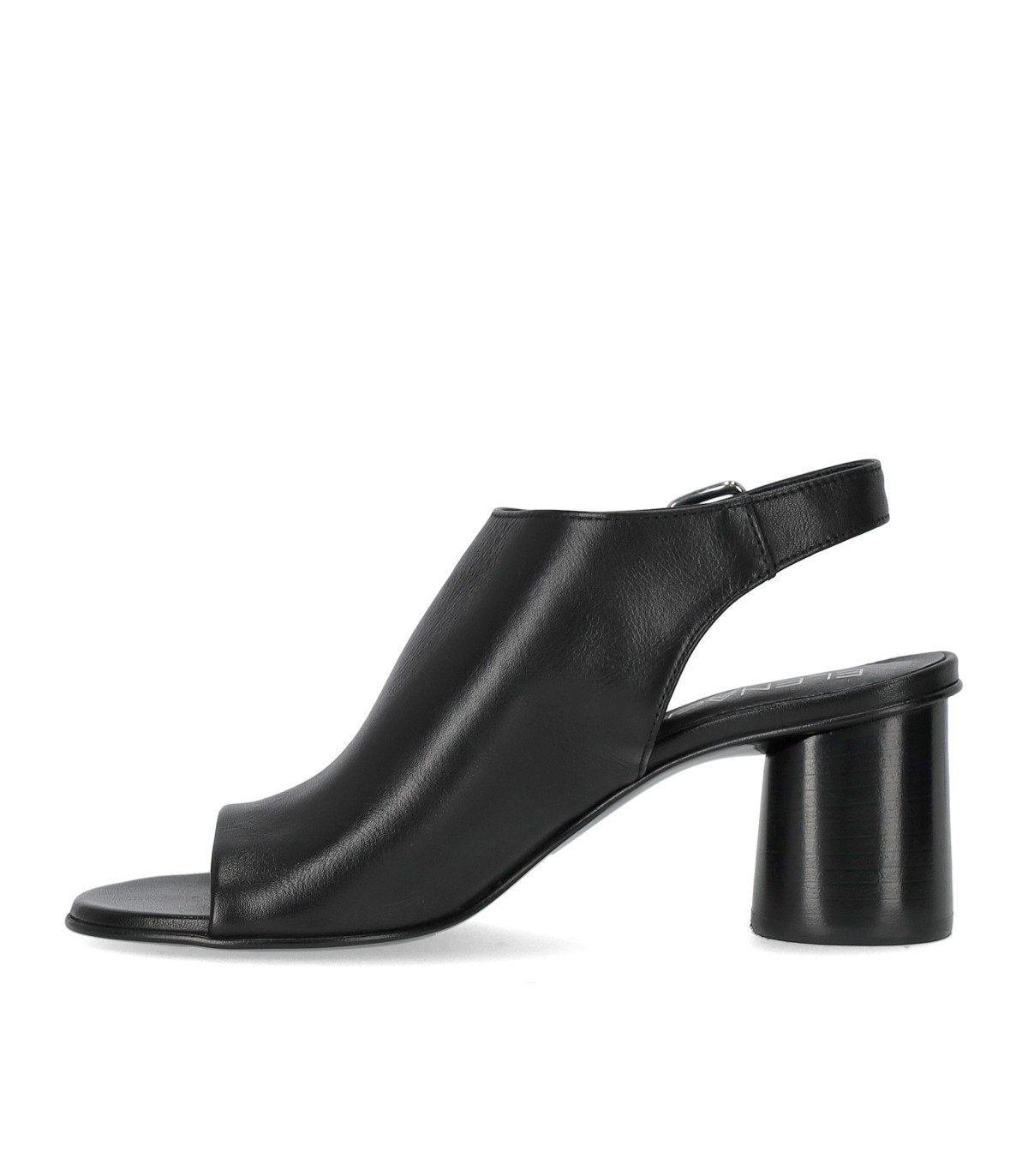 ELENA IACHI SILK BLACK HEELED SANDAL