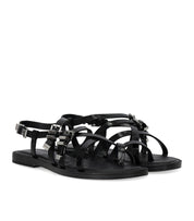 MICHAEL KORS DARRINGTON BLACK FLAT SANDAL