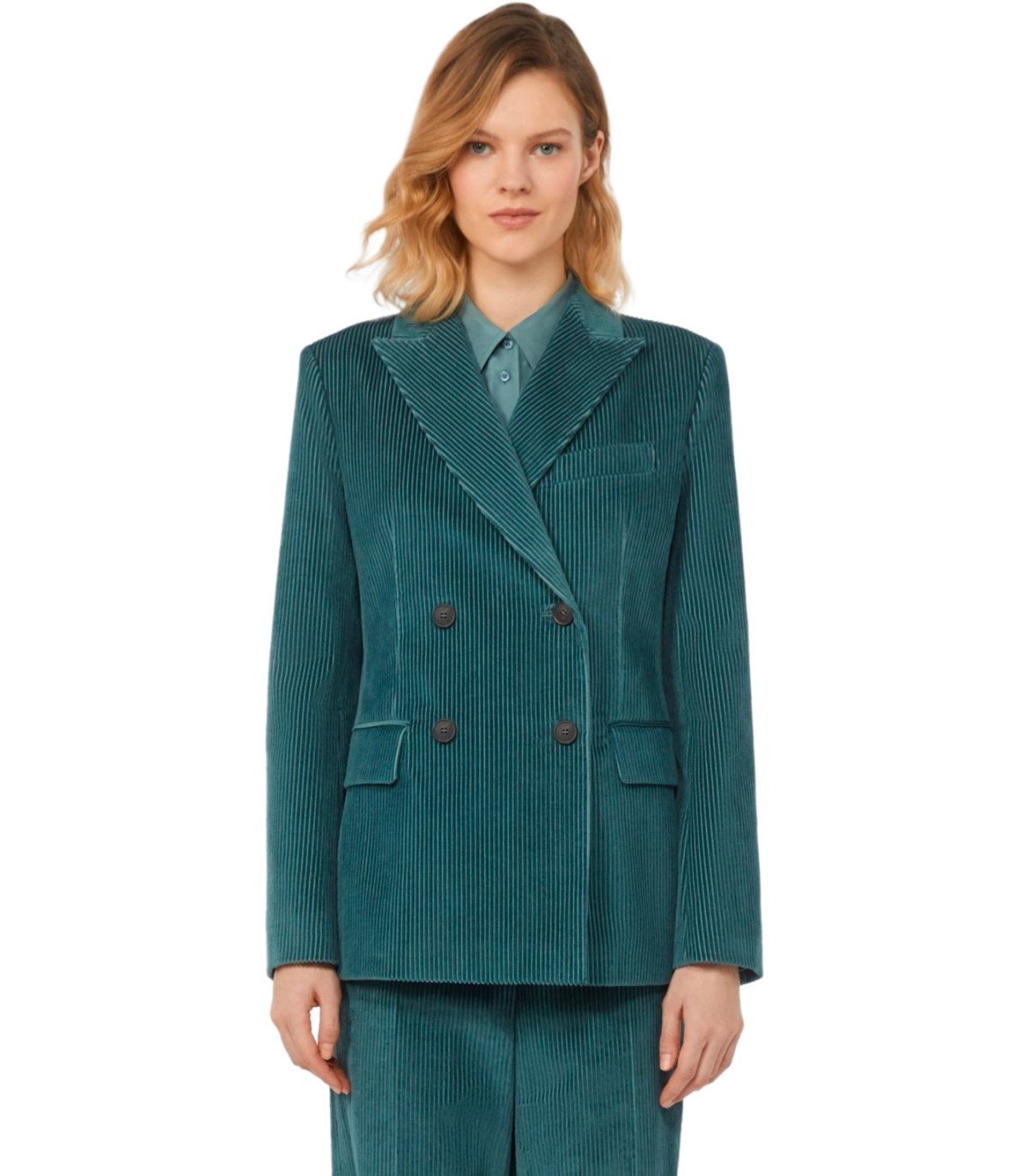 BLAZER DOPPIOPETTO KATANGA PETROLIO MAX MARA WEEKEND