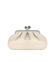 MAX MARA WEEKEND PASTICCINO CUBICO MEDIUM IVORY CLUTCH BAG