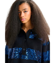 POLO IN MAGLIA ILLUMINATI NERA ESSENTIEL ANTWERP