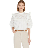 MAX MARA WEEKEND TADDEO WHITE BLOUSE
