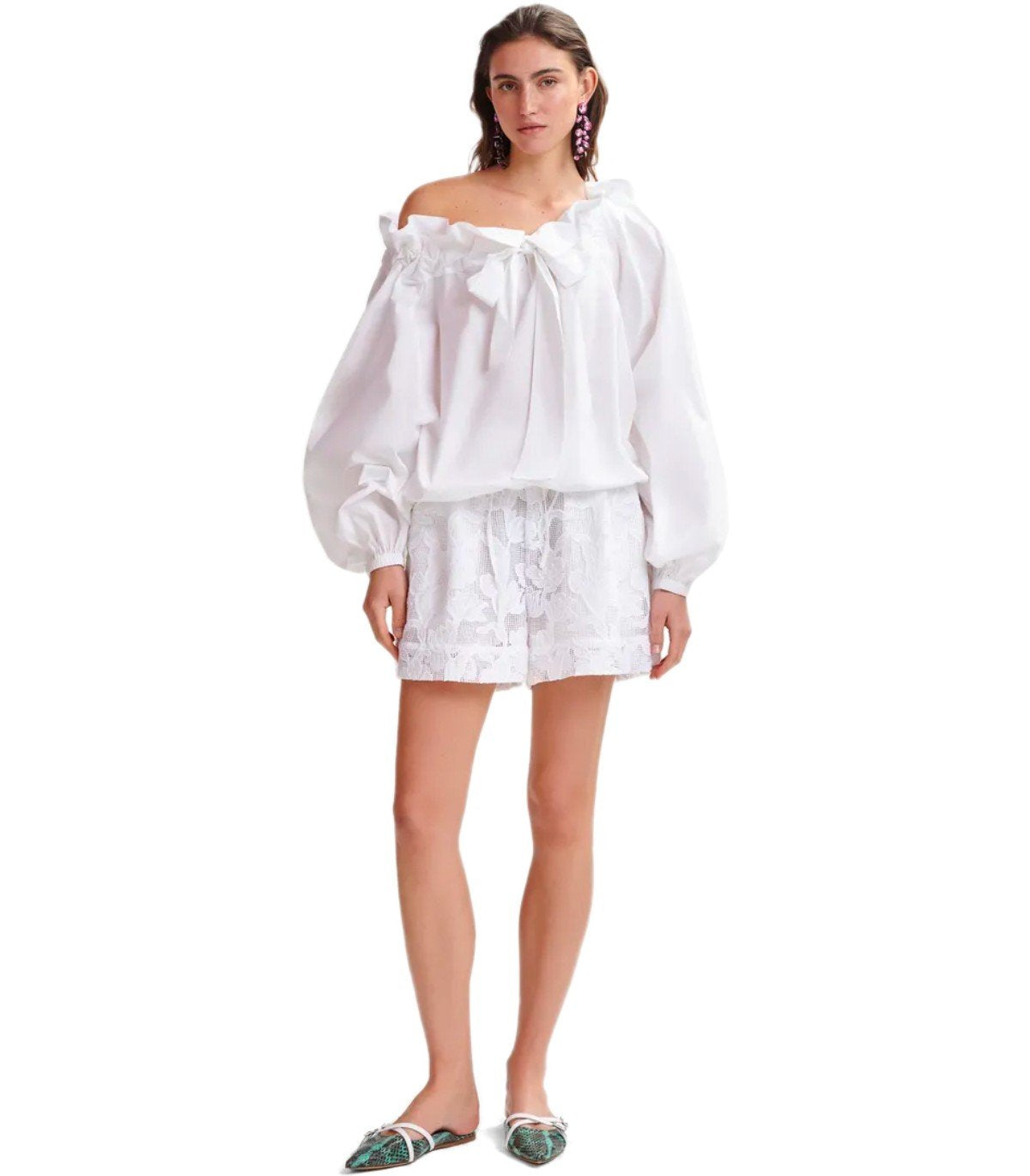 ESSENTIEL ANTWERP HAZER WHITE SHORTS