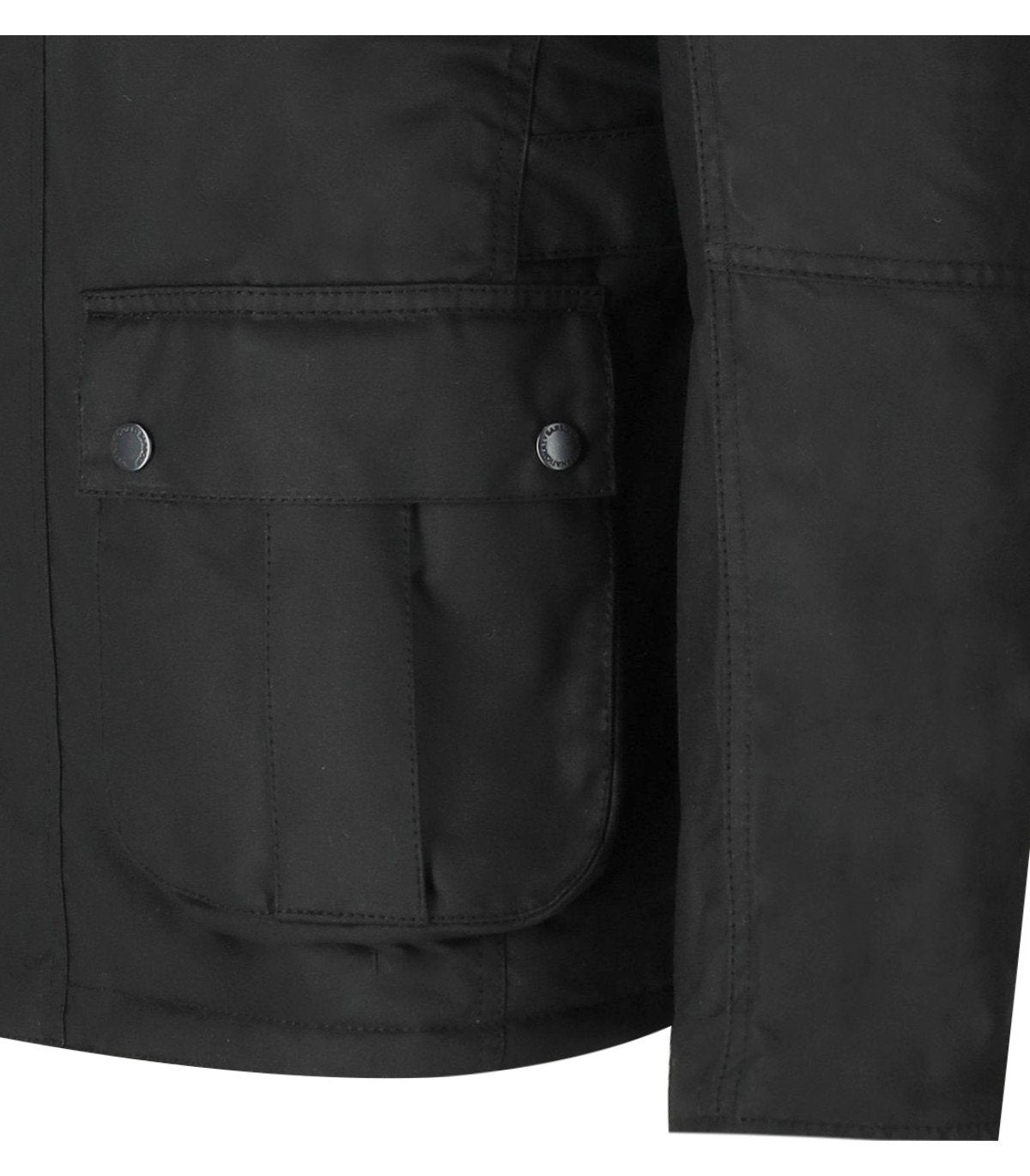 BARBOUR INTERNATIONAL WINTER LOCKSEAM WAX BLACK JACKET