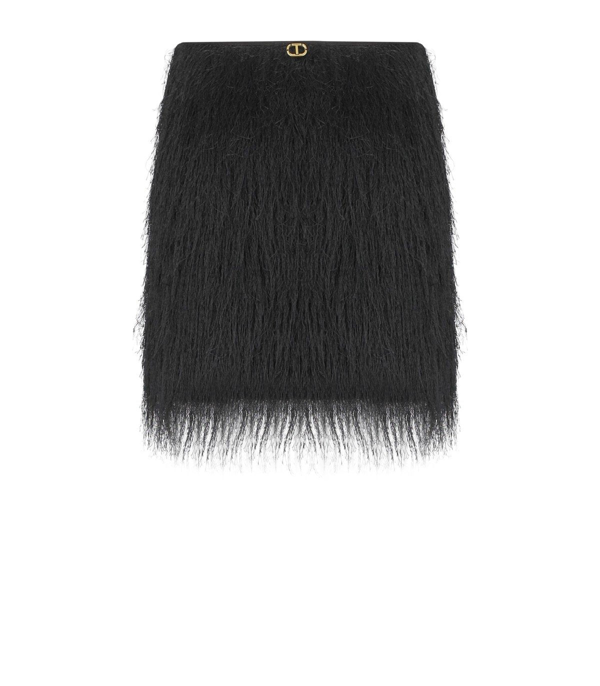 TWINSET BLACK FRINGED SKIRT