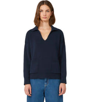 MAX MARA WEEKEND SALOON BLUE POLO SWEATER