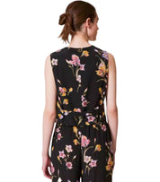 GILET A FIORI NERO TWINSET
