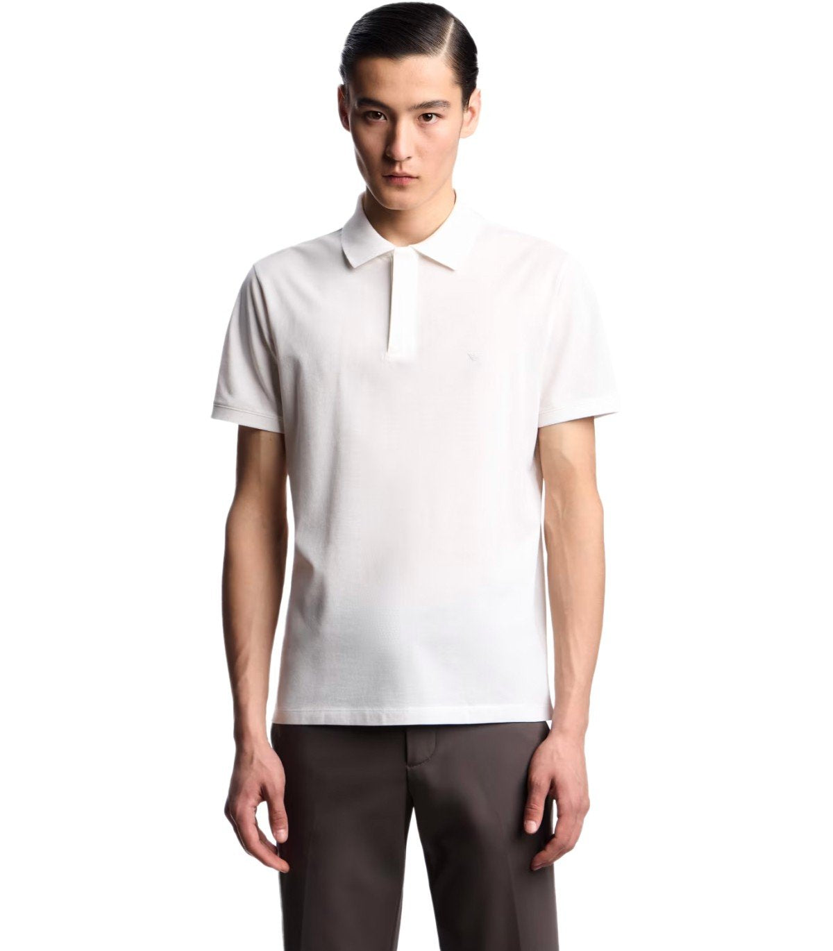 EMPORIO ARMANI TRAVEL ESSENTIAL WHITE POLO SHIRT