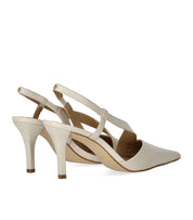 MICHAEL KORS JAIDA CREAM SLINGBACK PUMPS