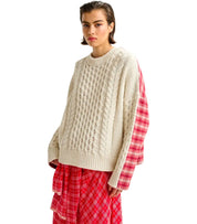 SUÉTER DE CUELLO REDONDO IFACE BLANCO ESSENTIEL ANTWERP