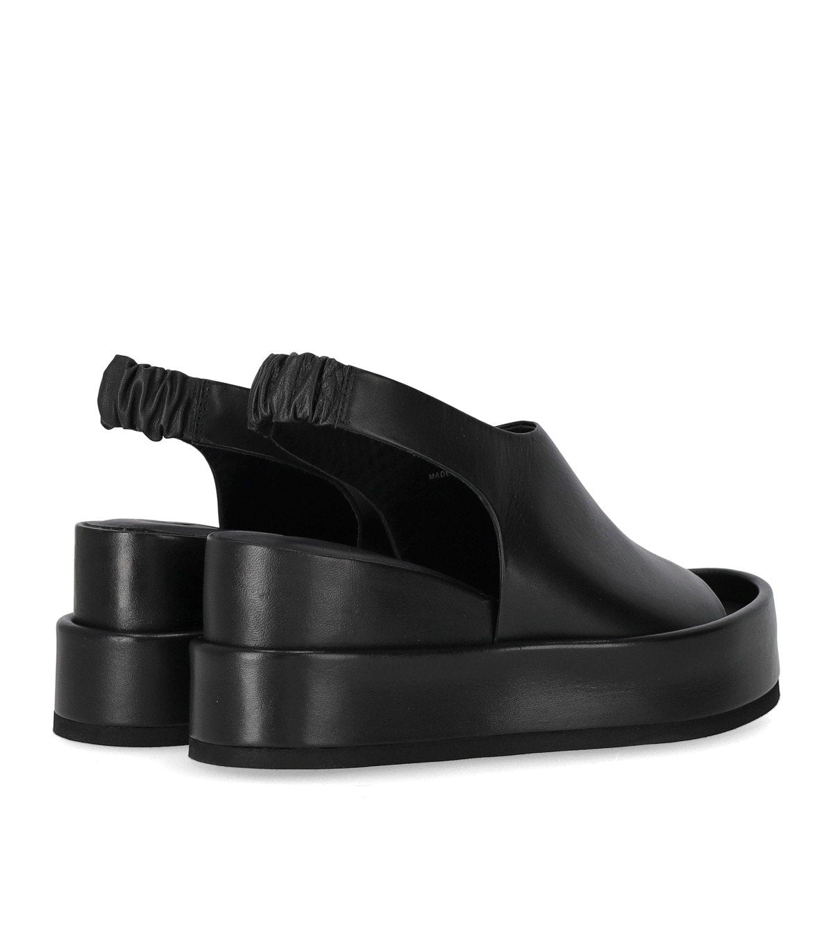 STRATEGIA BLACK WEDGE SANDAL