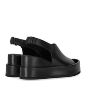 STRATEGIA BLACK WEDGE SANDAL