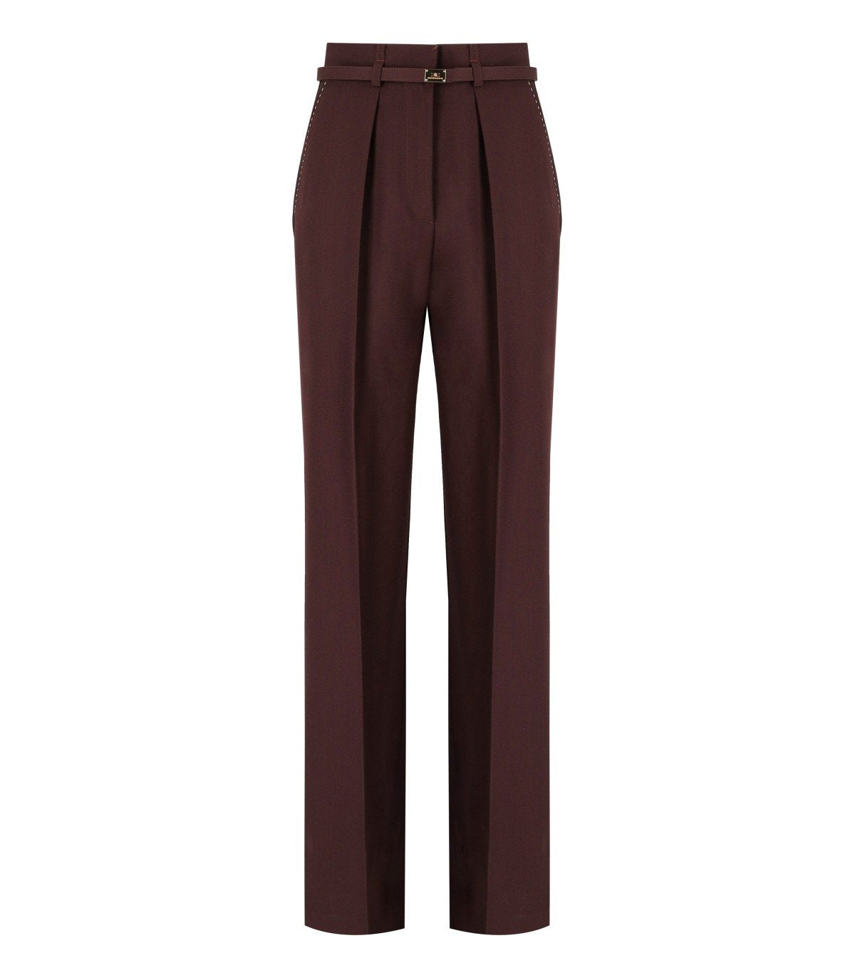 PANTALONE CON CINTURA CACAO ELISABETTA FRANCHI