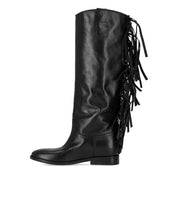 STRATEGIA BLACK FRINGED BOOT