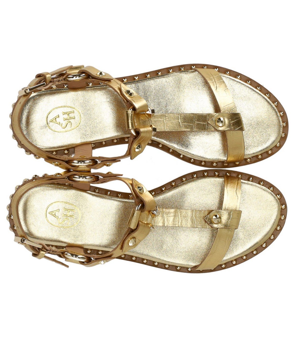ASH PATSY GOLD FLAT SANDAL