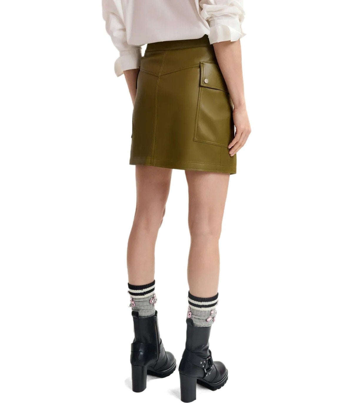 ESSENTIEL ANTWERP GRADUAL GREEN OLIVE SKIRT