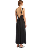 MAX MARA BEACHWEAR ROMEA BLACK LONG DRESS