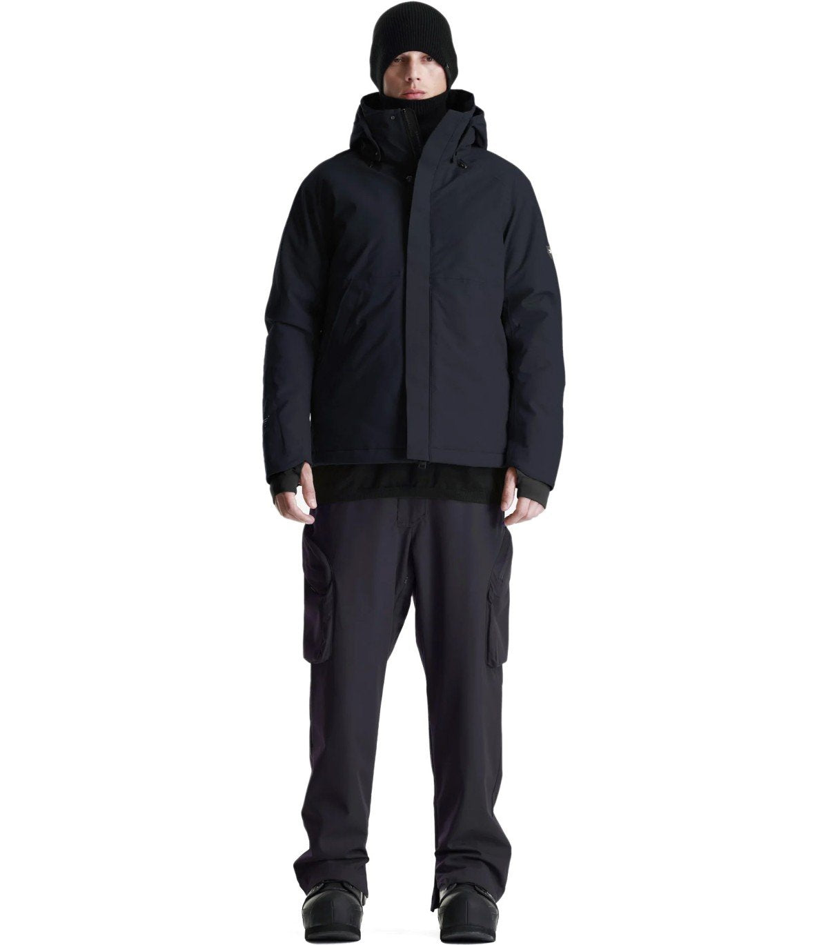 KRAKATAU WERYK BLACK HOODED JACKET