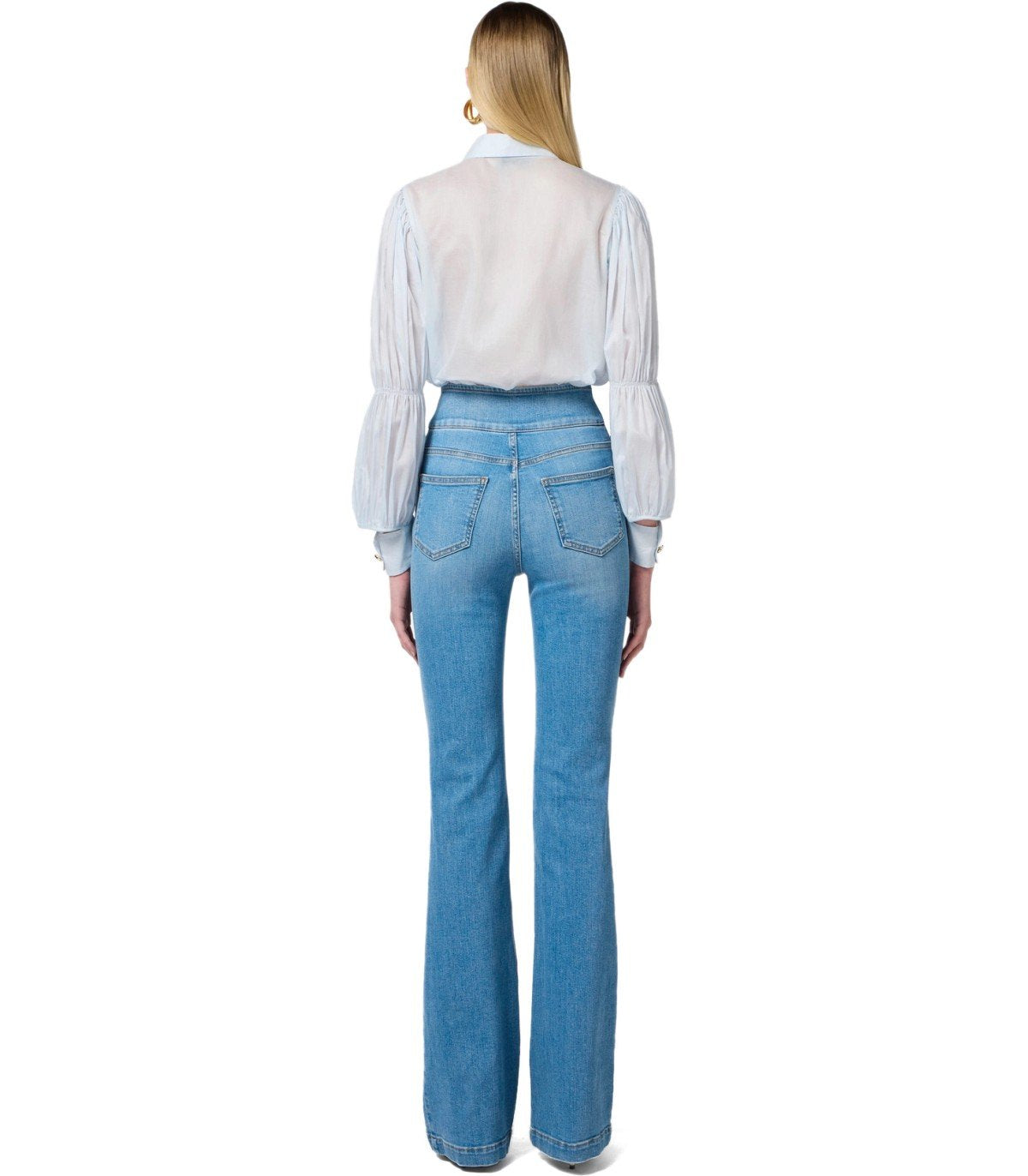 ELISABETTA FRANCHI HIGH WAISTED JEANS WITH BUTTONS